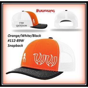 Hat - Trucker Snapback #112 - Orange/White/Black W